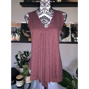 🌺 Maroon Cotton Layered Tank Top